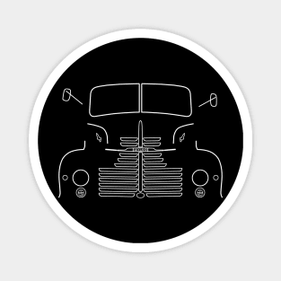 Leyland Comet 90 1950s classic lorry white outline graphic Magnet